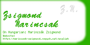 zsigmond marincsak business card
