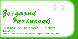 zsigmond marincsak business card